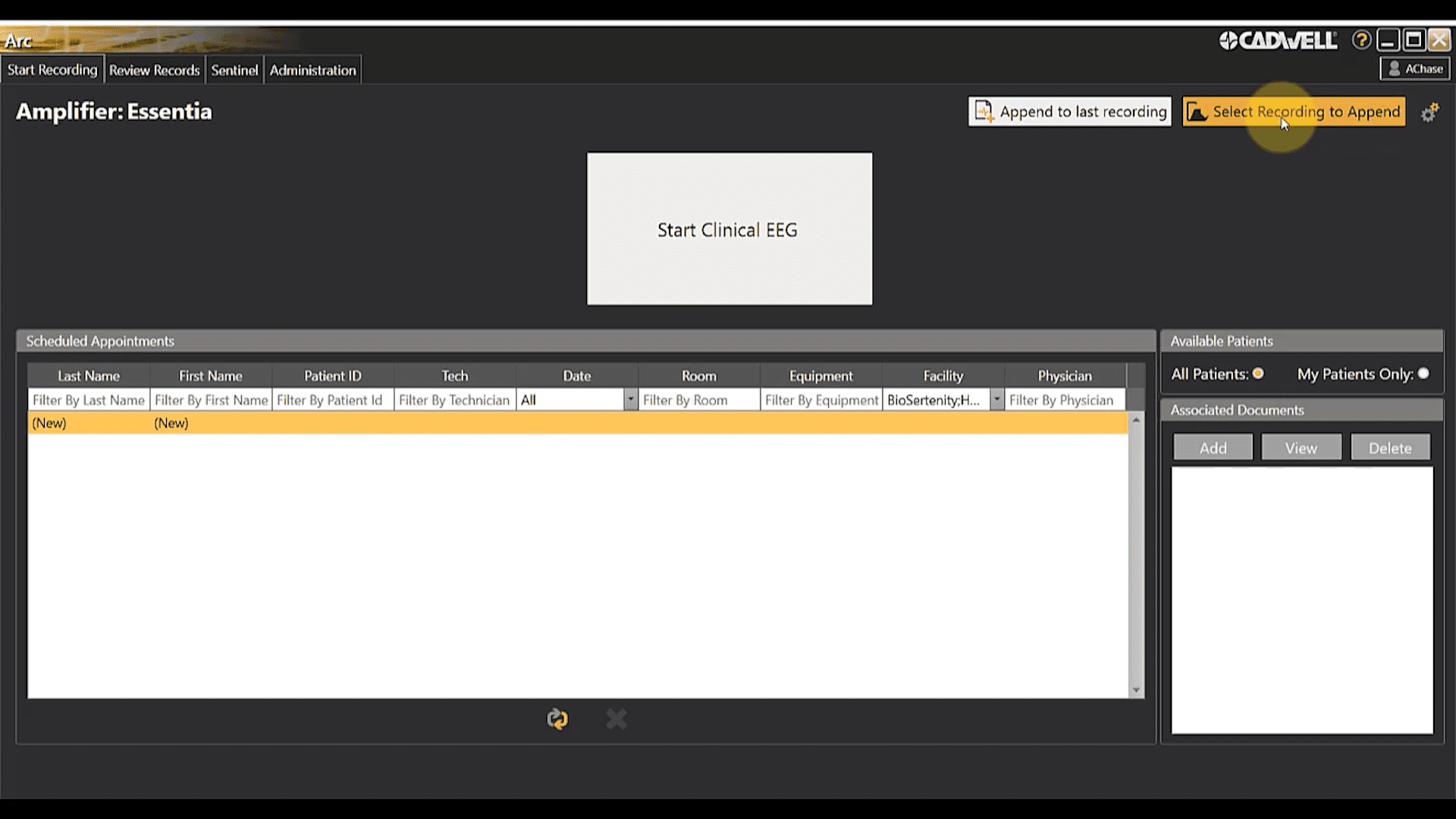 Appending an EEG Recording
