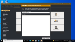 How to save and upload system information files